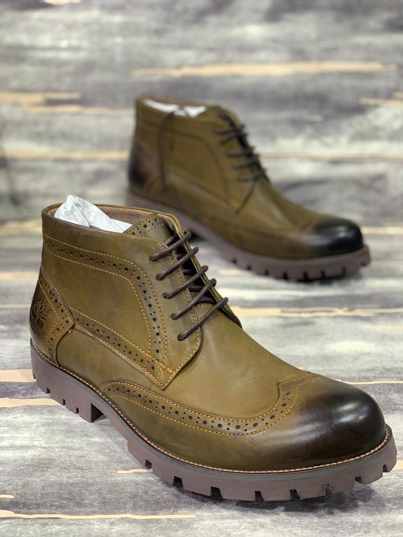 Men’s Designer Timberland Boots Shoes – Dark Green
