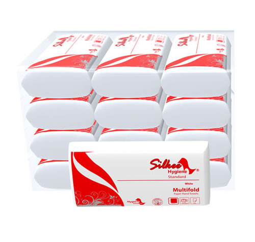 Silkee Hygiene Multi Fold Hand Towel Standard/ 12 PKTS /BAIL