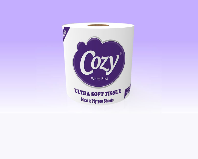 Cozy Toilet Paper, Tissue Paper B300 Sheet 1 PCS/ 100 ROLLS (1 x 100) /BAIL