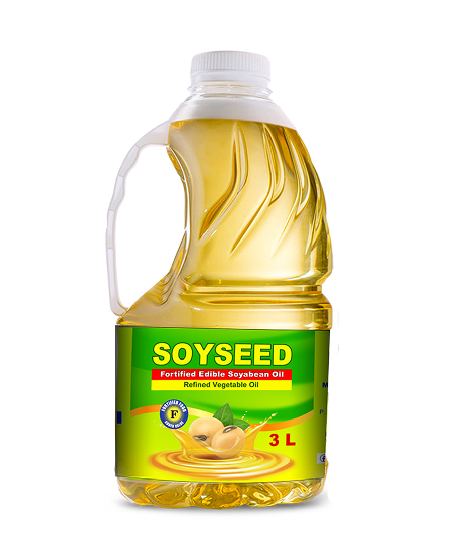 SOYSEED OIL It’s a fortified refined edible oil extracted from pure Soyabean seeds. 3 LITRES