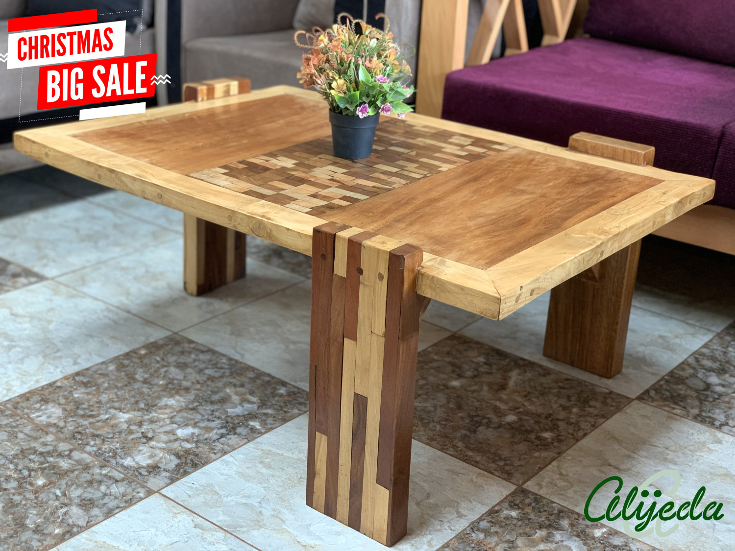 Wooden hand made dinning table
