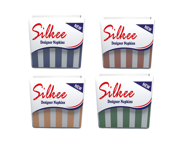 Silkee Designer D2 Napkin Stripes/ 48 PKTS / CARTON