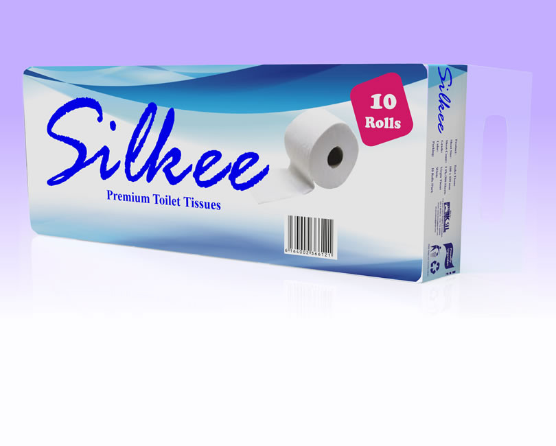 Silkee Premium Toilet Paper, Tissue Paper 10 PCS/ Carton 100 ROLLS (10 x 10) /BAIL