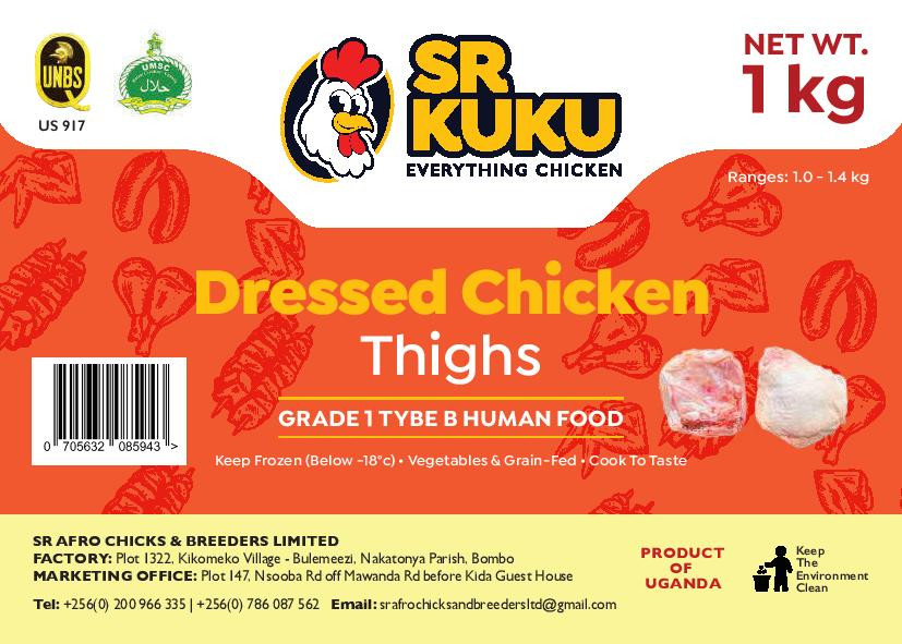 Dressed Chicken Thighs (per kg)