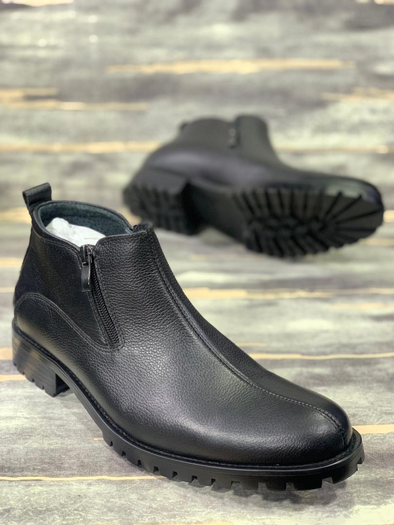 Mens Ankle Boots Derby Style Boots - Black
