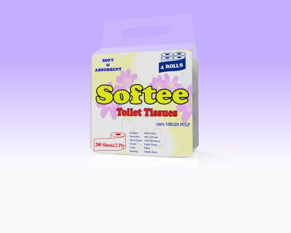 Softee Toilet Paper, Tissue Paper 10 PCS/ 100 ROLLS (10 x 10) /BAIL
