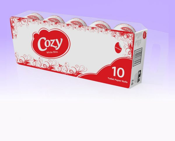 Cozy Toilet Paper, Tissue Paper 10 PC 250 Sheet/ 100 ROLLS (10 x 10) /BAIL