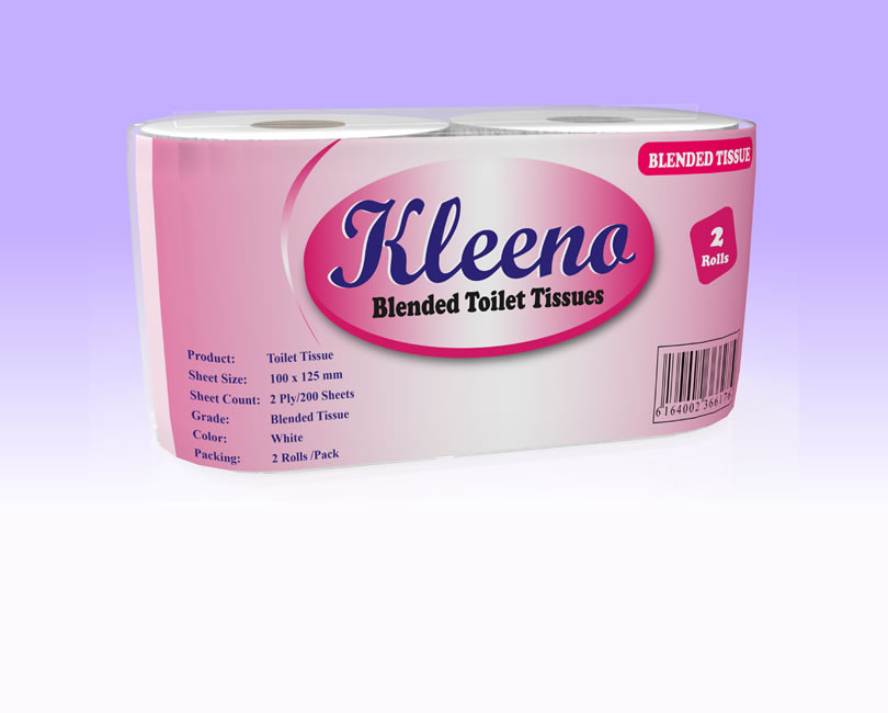 Kleeno Toilet Paper, Tissue Paper  2 PCS/ 100 ROLLS ( 2 X 50) / BAIL