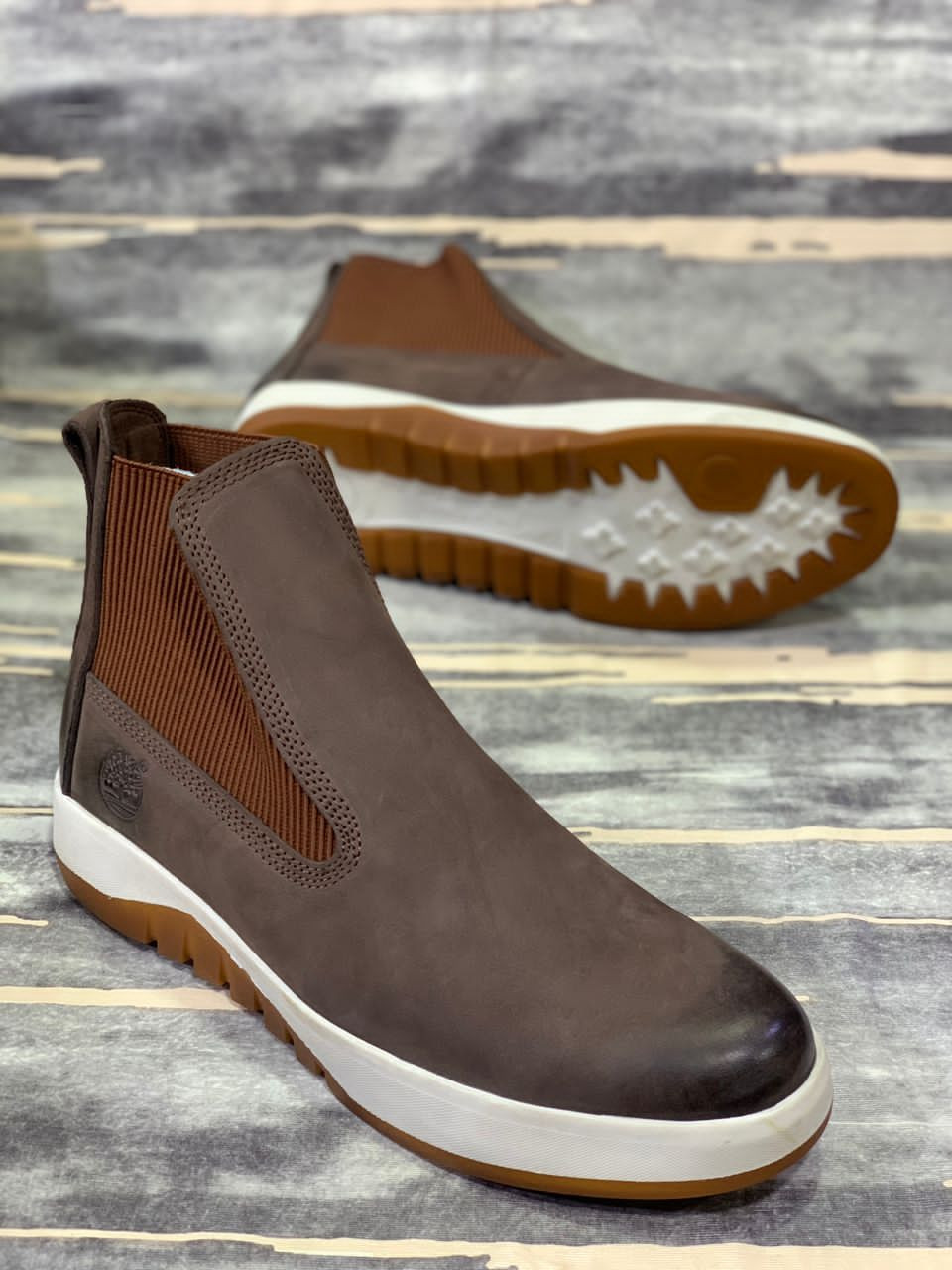 Pure Leather and Rubber Sole Boot Shoes For Men